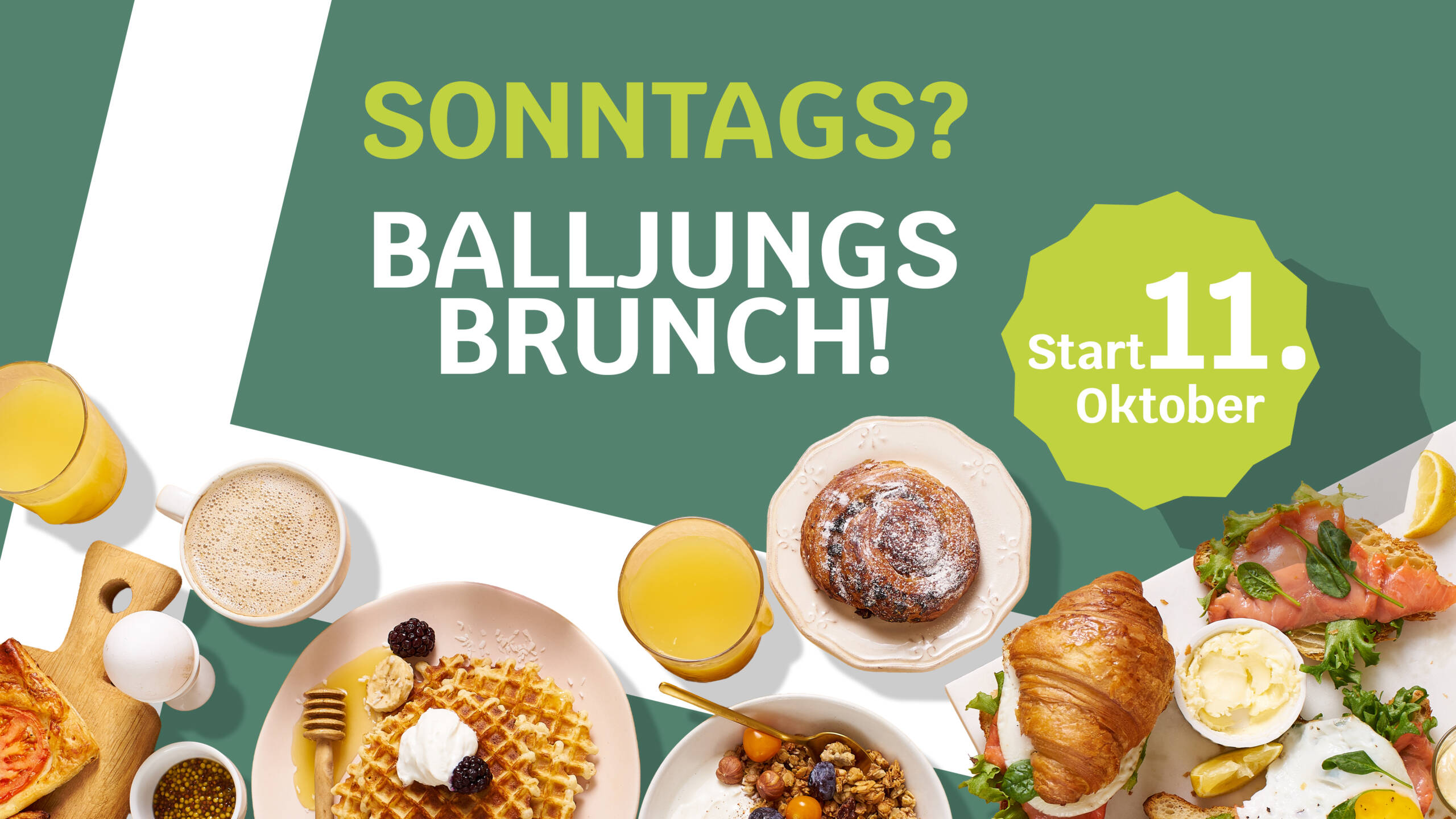 Balljungs Brunch mit Frühstück, Waffelstation und warmen Gerichten